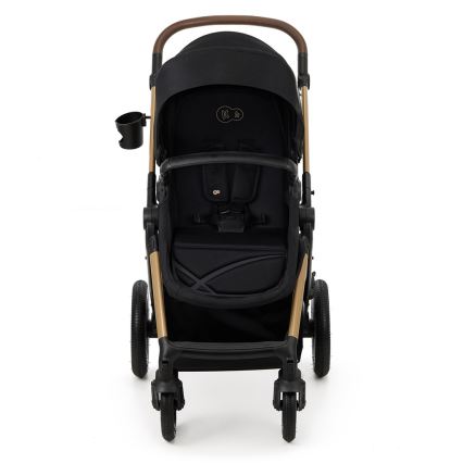 KINDERKRAFT - Kombinovaný kočík 3v1 MOOV 2 AIR Pure black + autosedačka MINK PRO