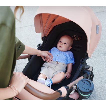 KINDERKRAFT - Kombinovaný kočík 3v1 MOOV 2 AIR Sand beige + autosedačka MINK PRO