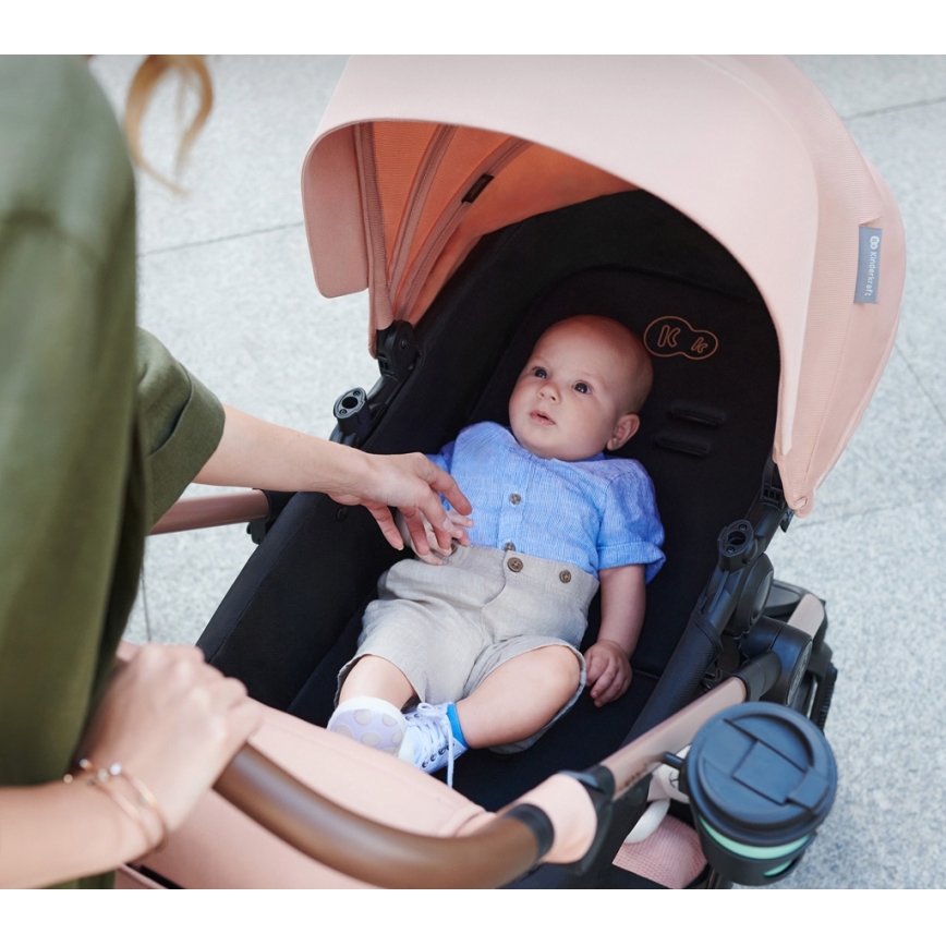 KINDERKRAFT - Kombinovaný kočík 3v1 MOOV 2 AIR Sand beige + autosedačka MINK PRO