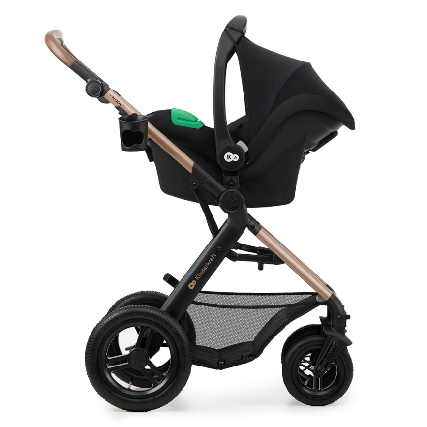 KINDERKRAFT - Kombinovaný kočík 3v1 MOOV 2 AIR Sand beige + autosedačka MINK PRO