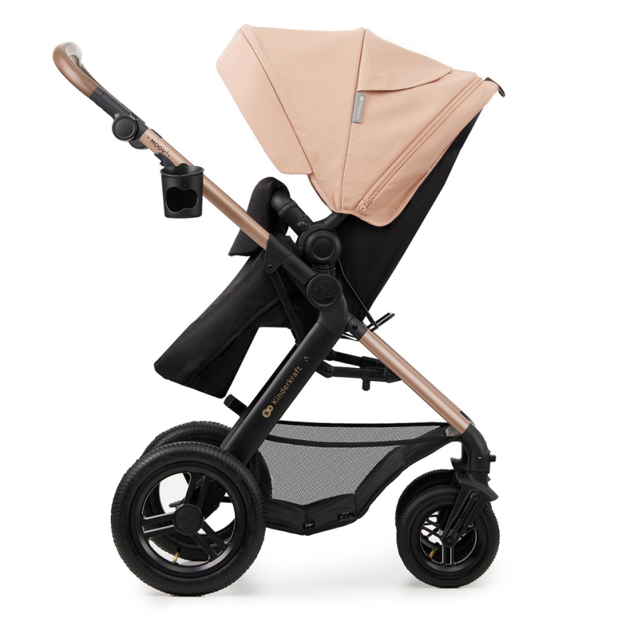 KINDERKRAFT - Kombinovaný kočík 3v1 MOOV 2 AIR Sand beige + autosedačka MINK PRO