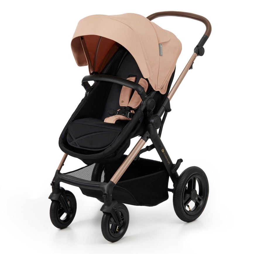 KINDERKRAFT - Kombinovaný kočík 3v1 MOOV 2 AIR Sand beige + autosedačka MINK PRO
