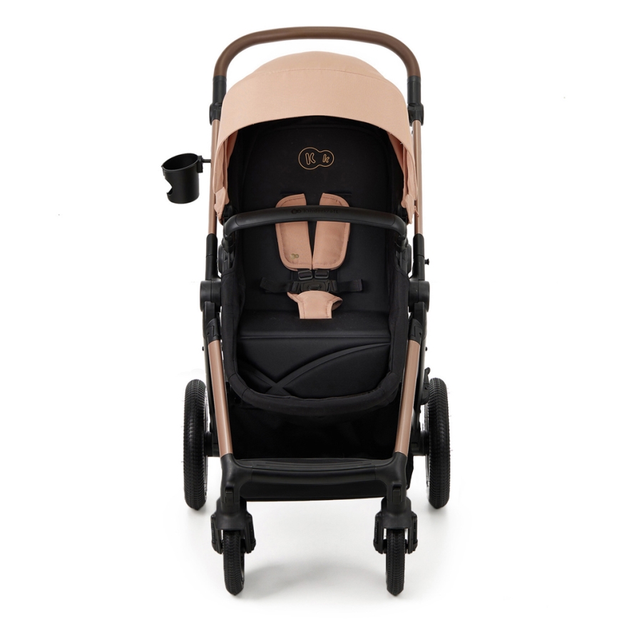 KINDERKRAFT - Kombinovaný kočík 3v1 MOOV 2 AIR Sand beige + autosedačka MINK PRO