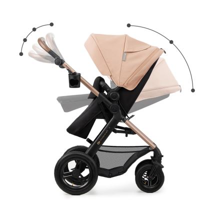KINDERKRAFT - Kombinovaný kočík 3v1 MOOV 2 AIR Sand beige + autosedačka MINK PRO