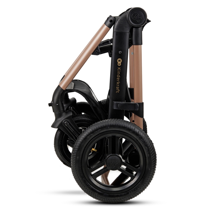 KINDERKRAFT - Kombinovaný kočík 3v1 MOOV 2 AIR Sand beige + autosedačka MINK PRO
