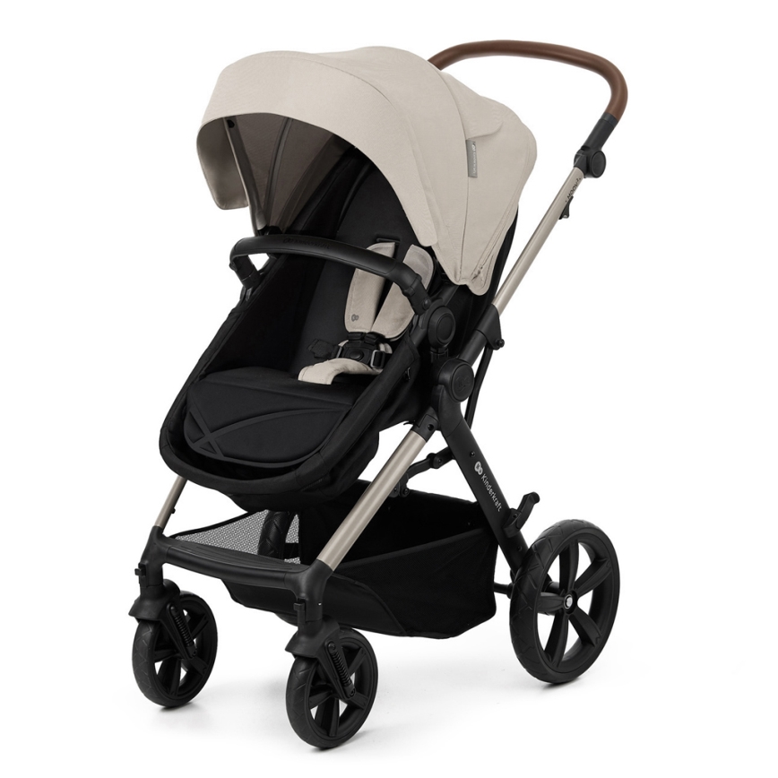 KINDERKRAFT - Kombinovaný kočík 3v1 MOOV 2 Moonlight grey + autosedačka MINK PRO