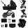 KINDERKRAFT - Kombinovaný kočík 3v1 MOOV 2 Pure black + autosedačka MINK PRO