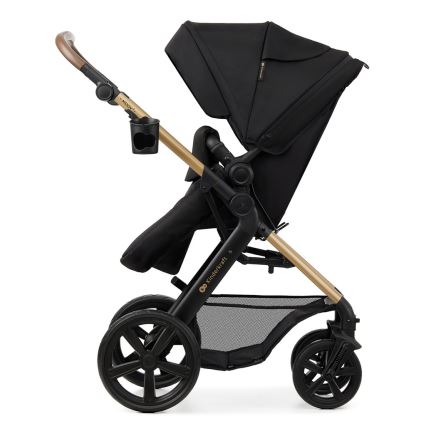 KINDERKRAFT - Kombinovaný kočík 3v1 MOOV 2 Pure black + autosedačka MINK PRO