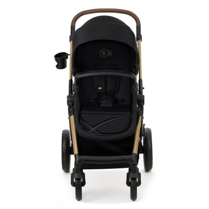 KINDERKRAFT - Kombinovaný kočík 3v1 MOOV 2 Pure black + autosedačka MINK PRO
