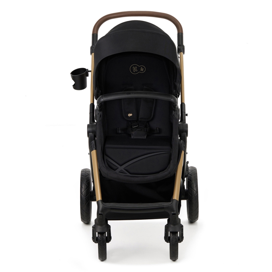 KINDERKRAFT - Kombinovaný kočík 3v1 MOOV 2 Pure black + autosedačka MINK PRO