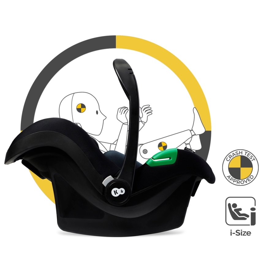 KINDERKRAFT - Kombinovaný kočík 3v1 MOOV 2 Pure black + autosedačka MINK PRO