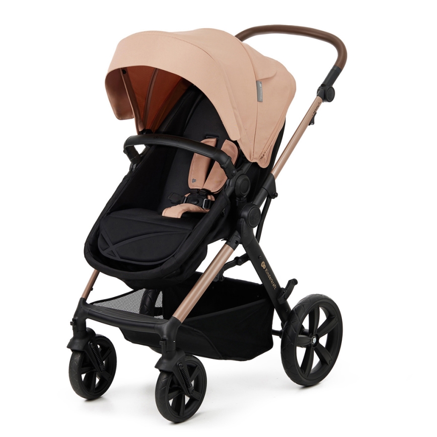 KINDERKRAFT - Kombinovaný kočík 3v1 MOOV 2 Sand beige + autosedačka MINK PRO