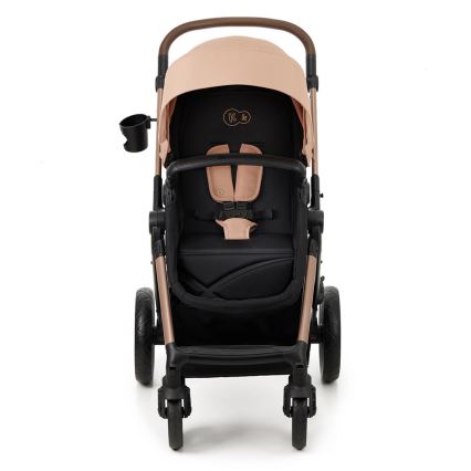 KINDERKRAFT - Kombinovaný kočík 3v1 MOOV 2 Sand beige + autosedačka MINK PRO