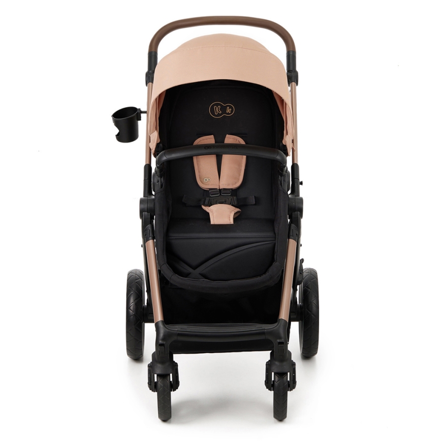 KINDERKRAFT - Kombinovaný kočík 3v1 MOOV 2 Sand beige + autosedačka MINK PRO