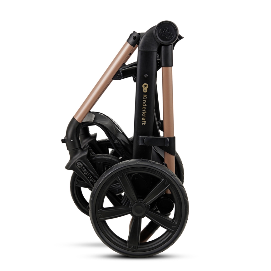 KINDERKRAFT - Kombinovaný kočík 3v1 MOOV 2 Sand beige + autosedačka MINK PRO