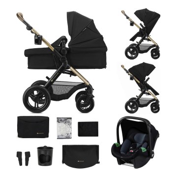 KINDERKRAFT - Kombinovaný kočík 3v1 MOOV 2 XL Air Black