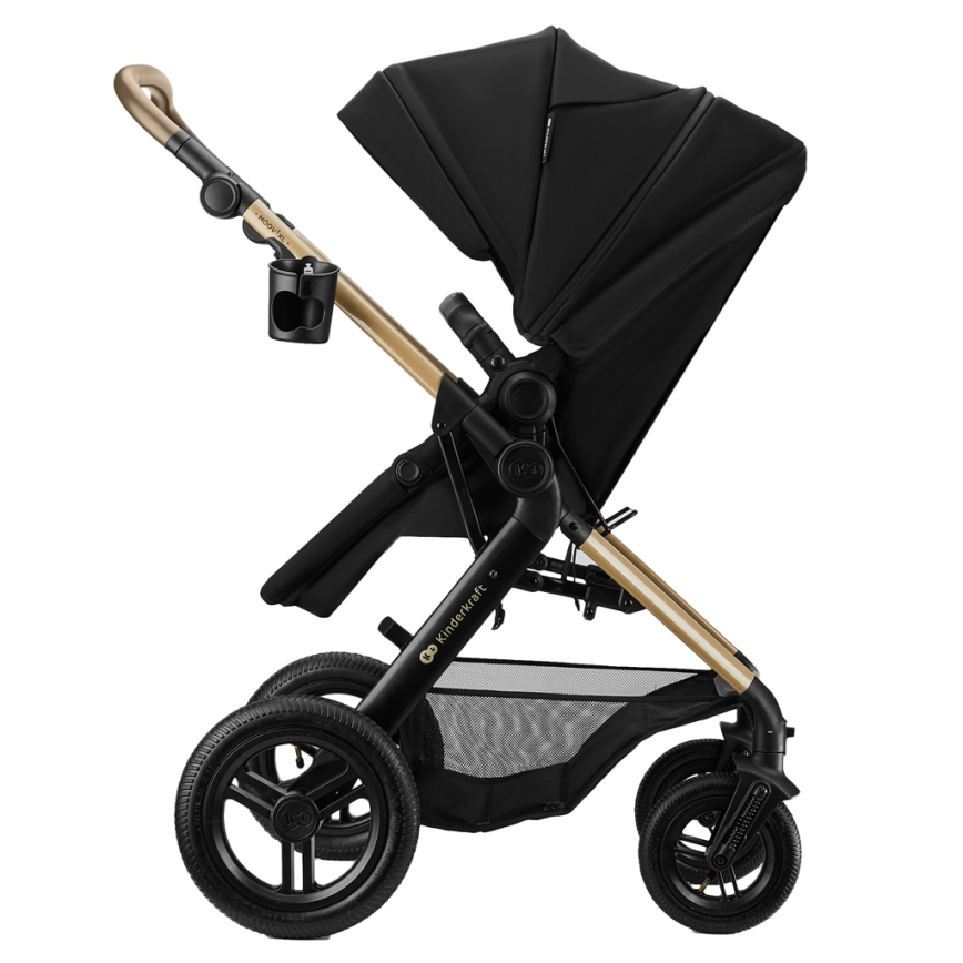 KINDERKRAFT - Kombinovaný kočík 3v1 MOOV 2 XL Air Black