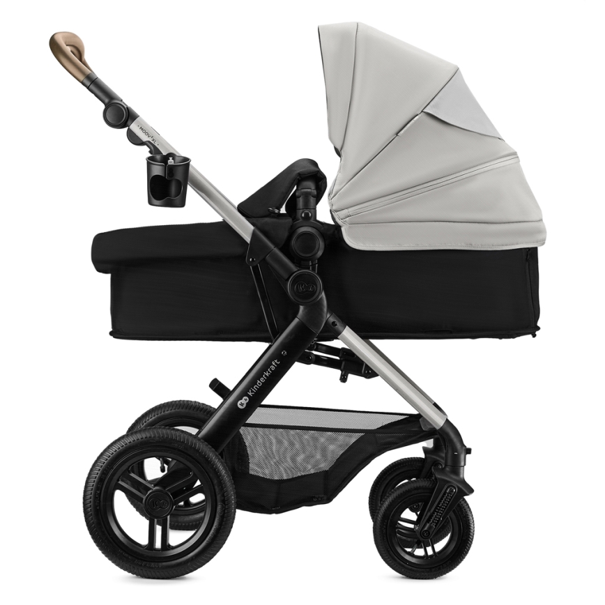 KINDERKRAFT - Kombinovaný kočík 3v1 MOOV 2 XL Air Grey