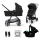 KINDERKRAFT - Kombinovaný kočík 3v1 NEWLY Classic black  + autosedačka MINK PRO