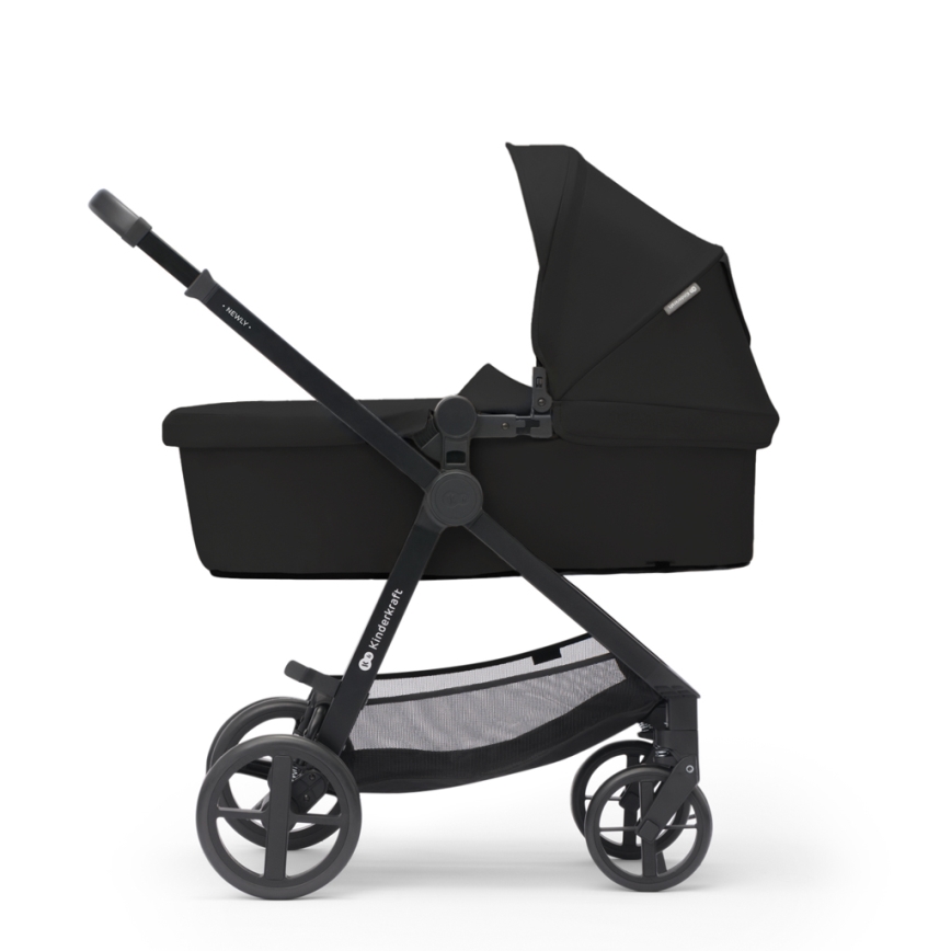 KINDERKRAFT - Kombinovaný kočík 3v1 NEWLY Classic black  + autosedačka MINK PRO