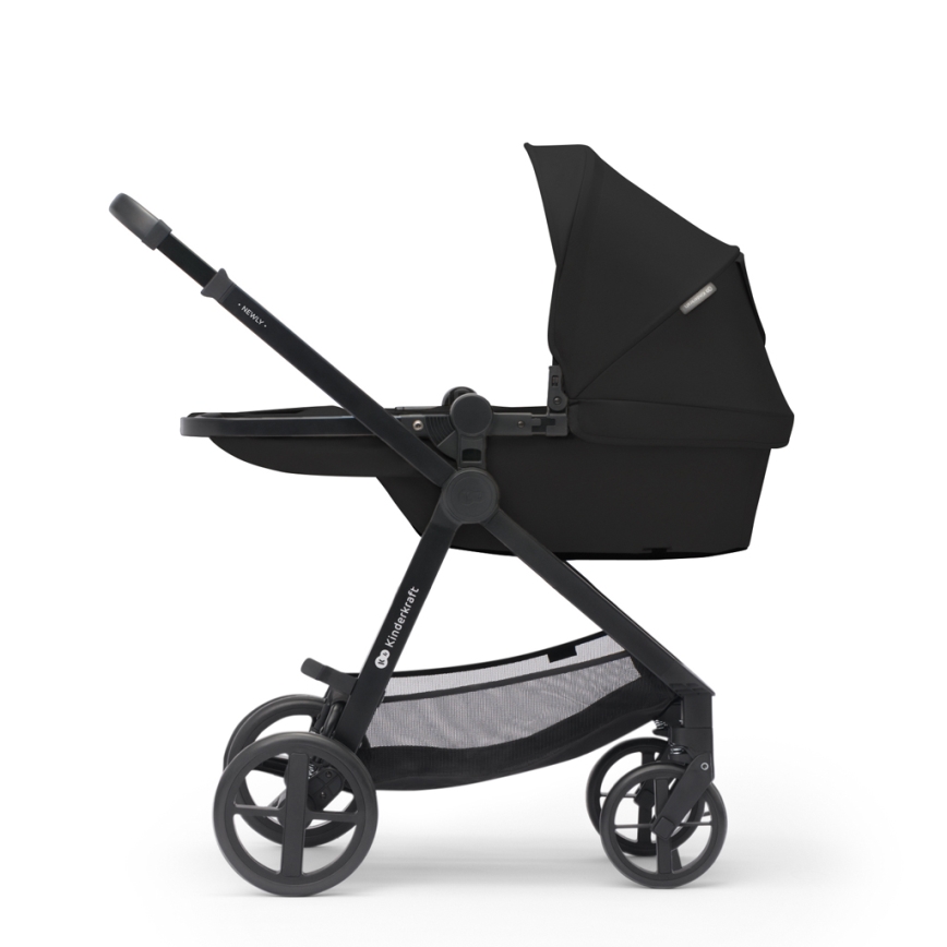 KINDERKRAFT - Kombinovaný kočík 3v1 NEWLY Classic black  + autosedačka MINK PRO