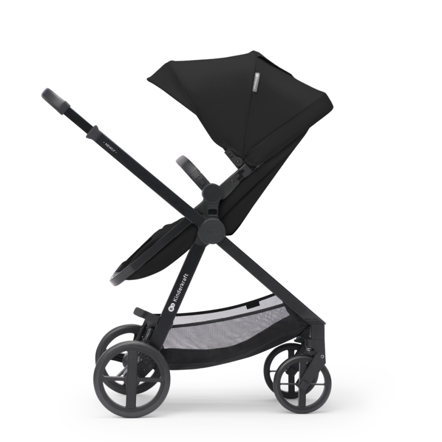 KINDERKRAFT - Kombinovaný kočík 3v1 NEWLY Classic black  + autosedačka MINK PRO