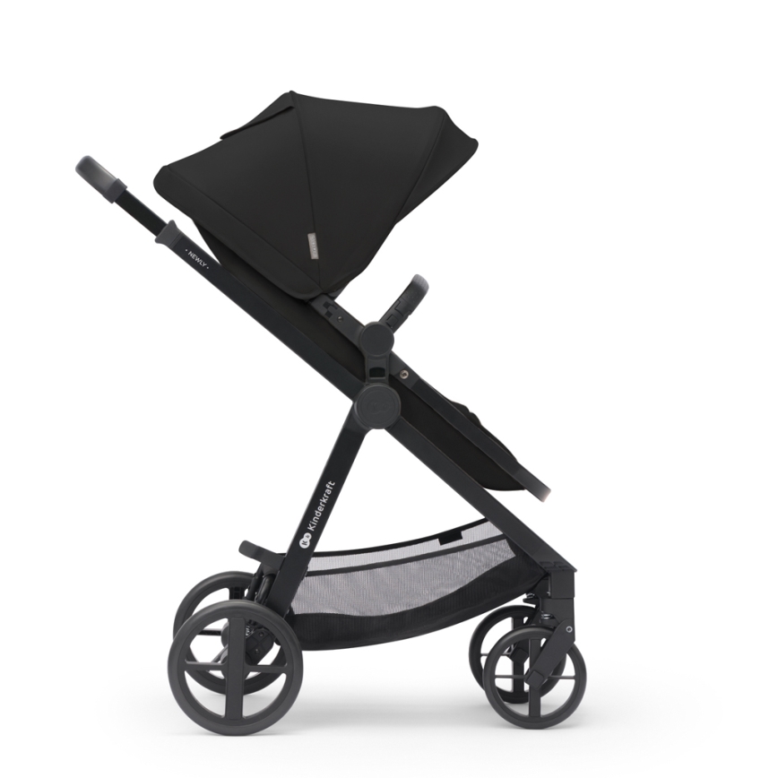 KINDERKRAFT - Kombinovaný kočík 3v1 NEWLY Classic black  + autosedačka MINK PRO