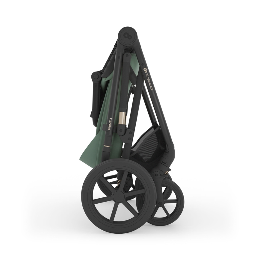 KINDERKRAFT - Kombinovaný kočík 3v1 PRIME 3 tmavá zelená