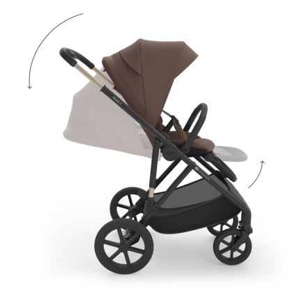 KINDERKRAFT - Kombinovaný kočík 3v1 PRIME 3 Velvet Mocca