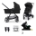KINDERKRAFT - Kombinovaný kočík 4v1 NEWLY Classic black + autosedačka MINK PRO so základňou ISOFIX