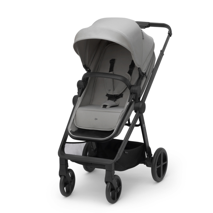 KINDERKRAFT - Kombinovaný kočík 4v1 NEWLY Classic grey + autosedačka MINK PRO so základňou ISOFIX