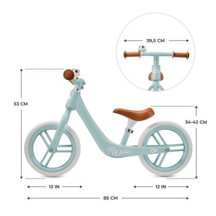 KINDERKRAFT - Odrážadlo FLY PLUS Baby blue