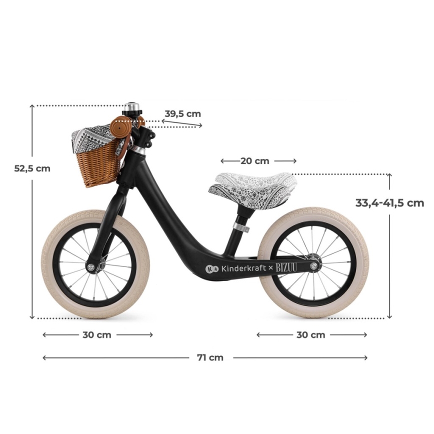 KINDERKRAFT - Odrážadlo RAPID 2 Lunar Black Bizuu