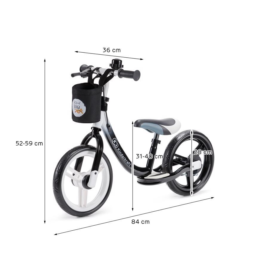 KINDERKRAFT - Odrážadlo SPACE čierna