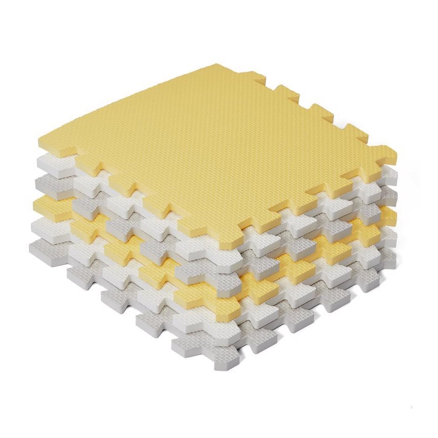 KINDERKRAFT - Penové puzzle LUNO 30ks šedá/žltá