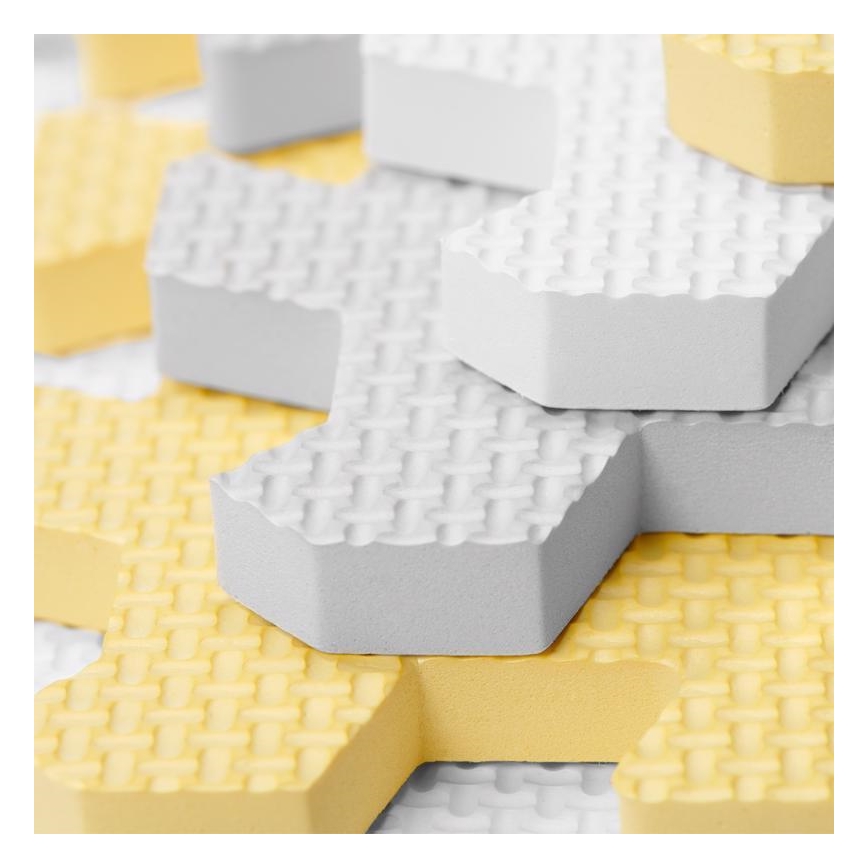 KINDERKRAFT - Penové puzzle LUNO 30ks šedá/žltá