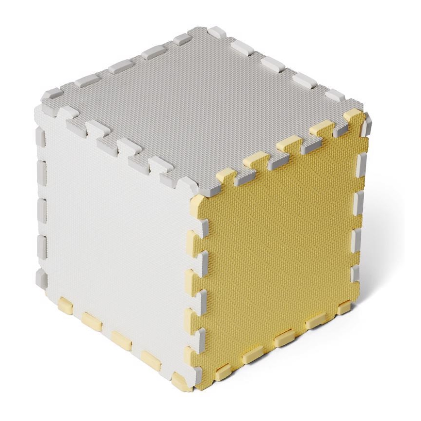 KINDERKRAFT - Penové puzzle LUNO 30ks šedá/žltá
