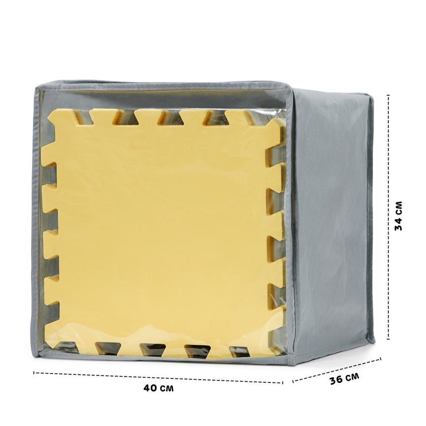 KINDERKRAFT - Penové puzzle LUNO 30ks šedá/žltá