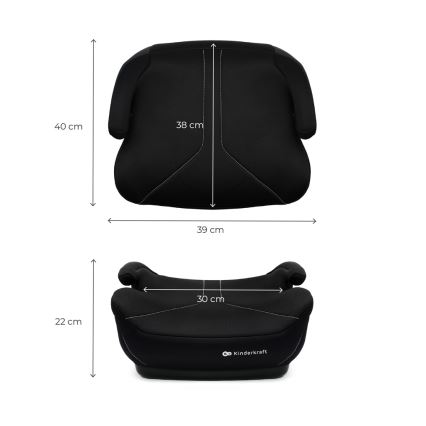 KINDERKRAFT - Podsedák do auta I-BOOST 2 125–150 cm čierny