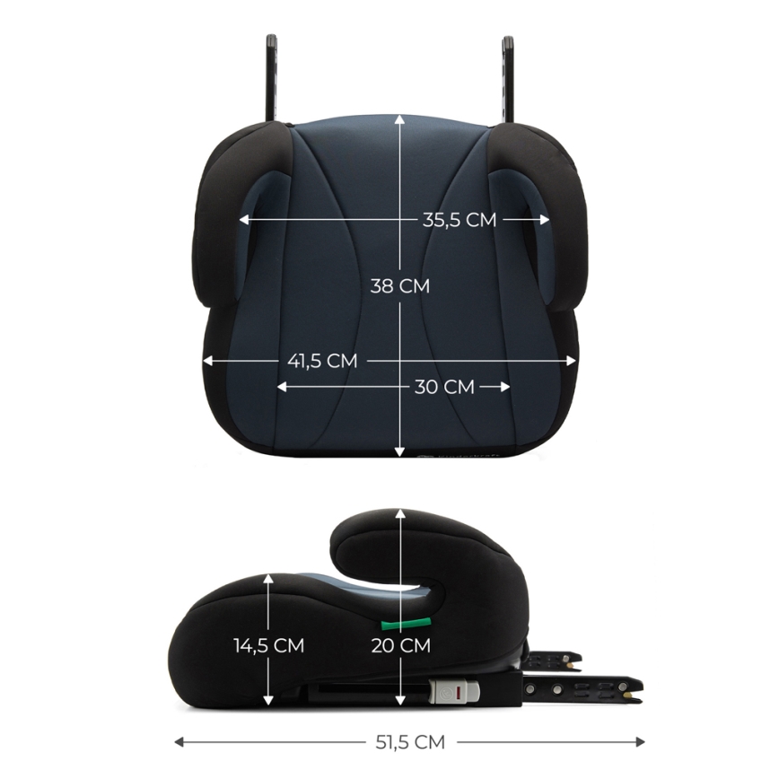 KINDERKRAFT - Podsedák do auta I-BOOST i-Size 135-150 cm čierna
