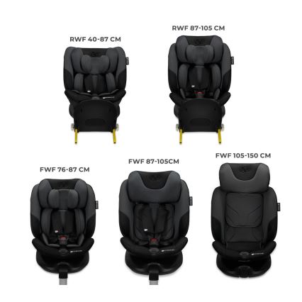 KINDERKRAFT SELECT - Autosedačka I-FIX (40-150 cm) Grafitová čierna