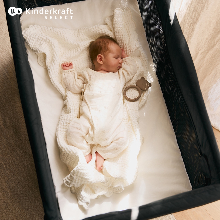 KINDERKRAFT SELECT - Cestovná postieľka MOON DREAM čierna