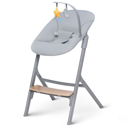 KINDERKRAFT SELECT - Detská jedálenská stolička 3v1 LIVY Premium dub + ležadlo CALMEE