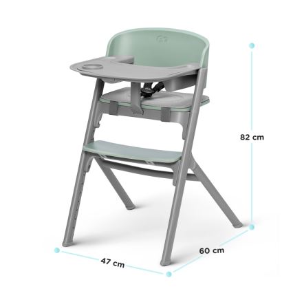 KINDERKRAFT SELECT - Detská jedálenská stolička 3v1 LIVY Premium Olive green