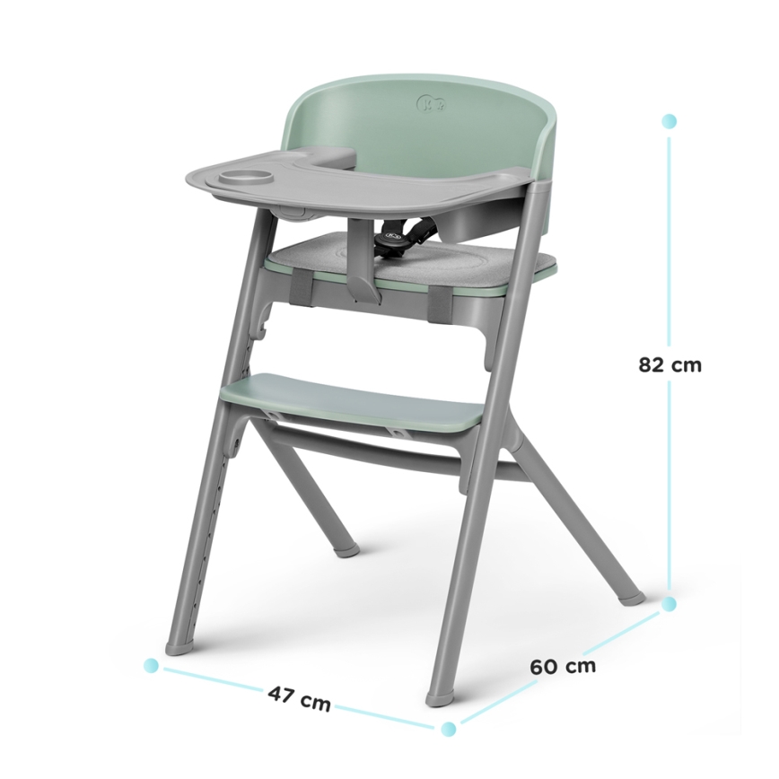 KINDERKRAFT SELECT - Detská jedálenská stolička 3v1 LIVY Premium Olive green