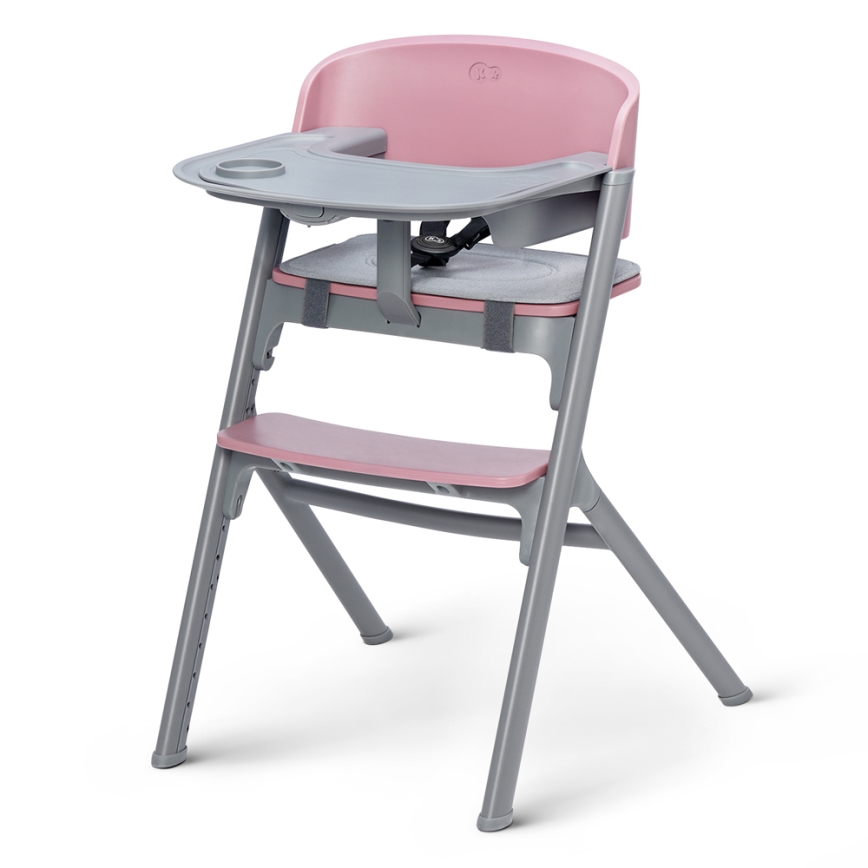 KINDERKRAFT SELECT - Detská jedálenská stolička 3v1 LIVY Premium Aster pink + ležadlo CALMEE
