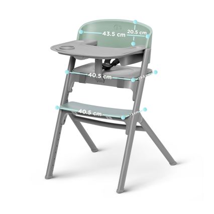 KINDERKRAFT SELECT - Detská jedálenská stolička 3v1 LIVY Premium Aster pink + ležadlo CALMEE