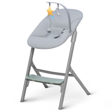 KINDERKRAFT SELECT - Detská jedálenská stolička 3v1 LIVY Premium Olive green + ležadlo CALMEE