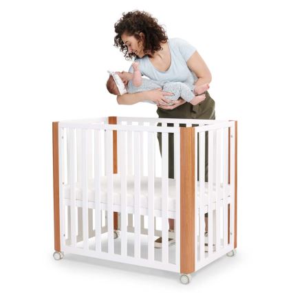 KINDERKRAFT SELECT - Detská postieľka 4v1 KOYA Premium buk/borovica