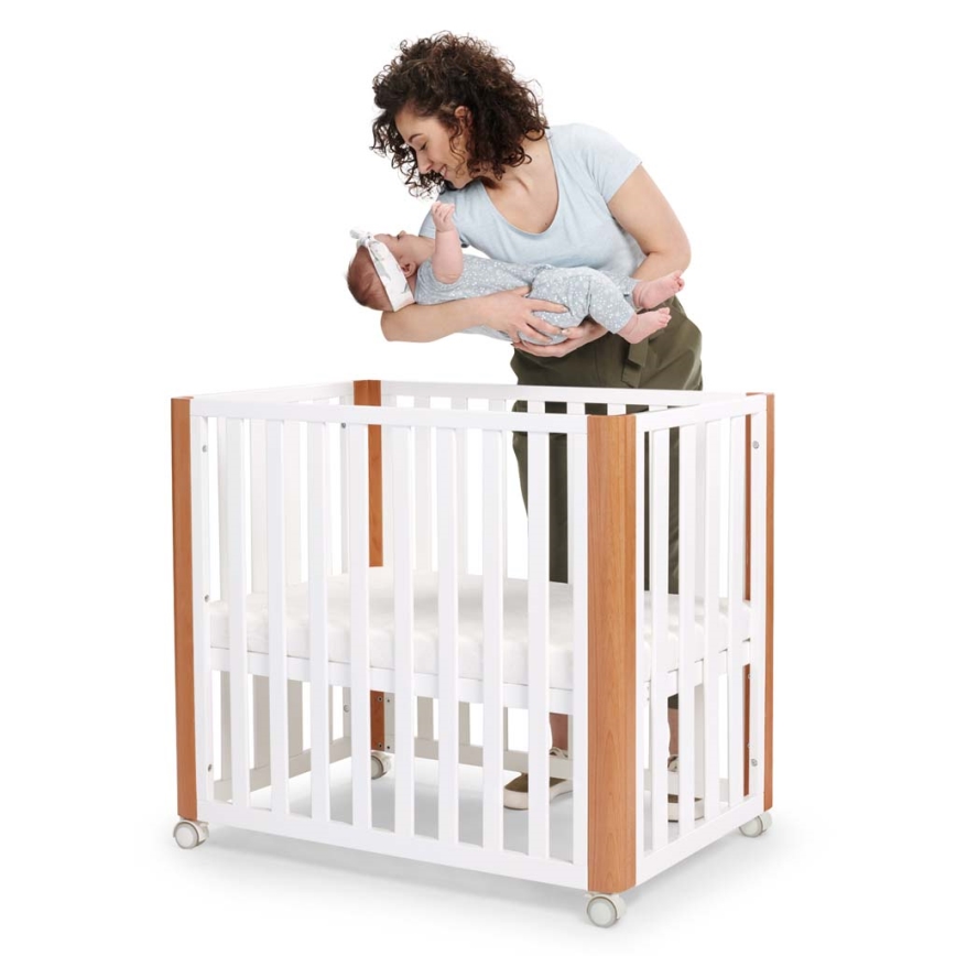 KINDERKRAFT SELECT - Detská postieľka 4v1 KOYA Premium buk/borovica